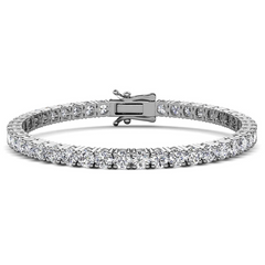 Cate & Chloe Kaylee 18k White Gold Plated Tennis Bracelet with Simulated Diamonds Gift for Women