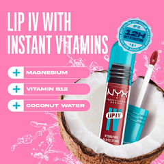 NYX Professional Makeup Gloss Collections Lip IV Hydrating Gloss Serum, Bubblegum Burst, 0.16 oz