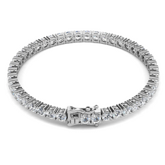 Cate & Chloe Kaylee 18k White Gold Plated Tennis Bracelet with Simulated Diamonds Gift for Women